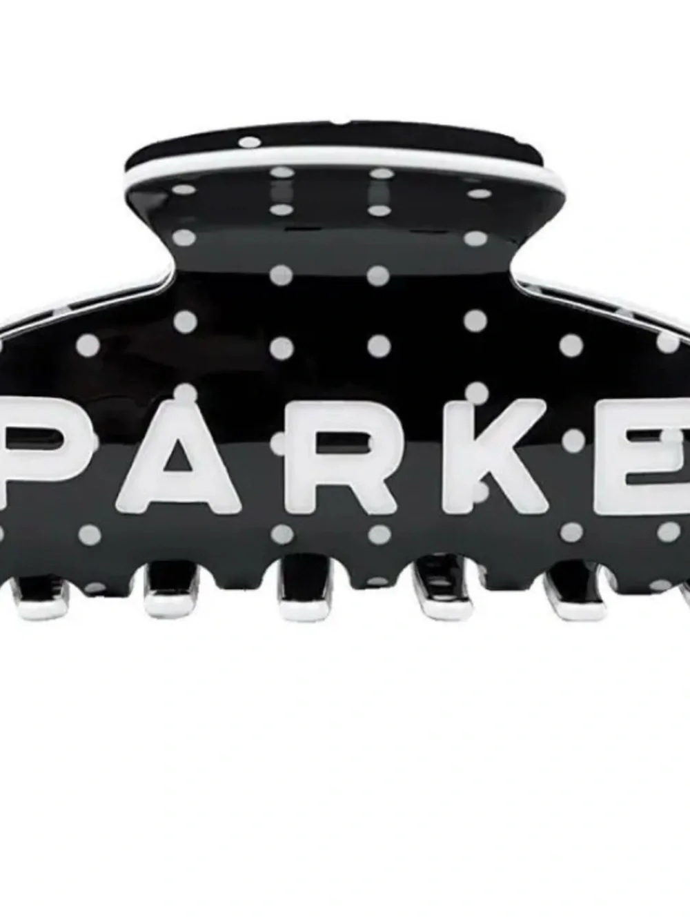 Parke Black and White Polka Dot Hair Claw Clip